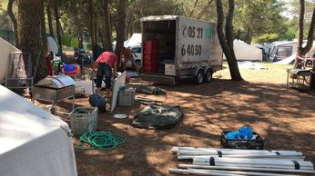 Aufbau des Camps am 20.07.2018